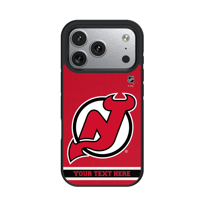 New Jersey Devils Personalized Stripe iPhone Bump Phone Case for Apple iPhone