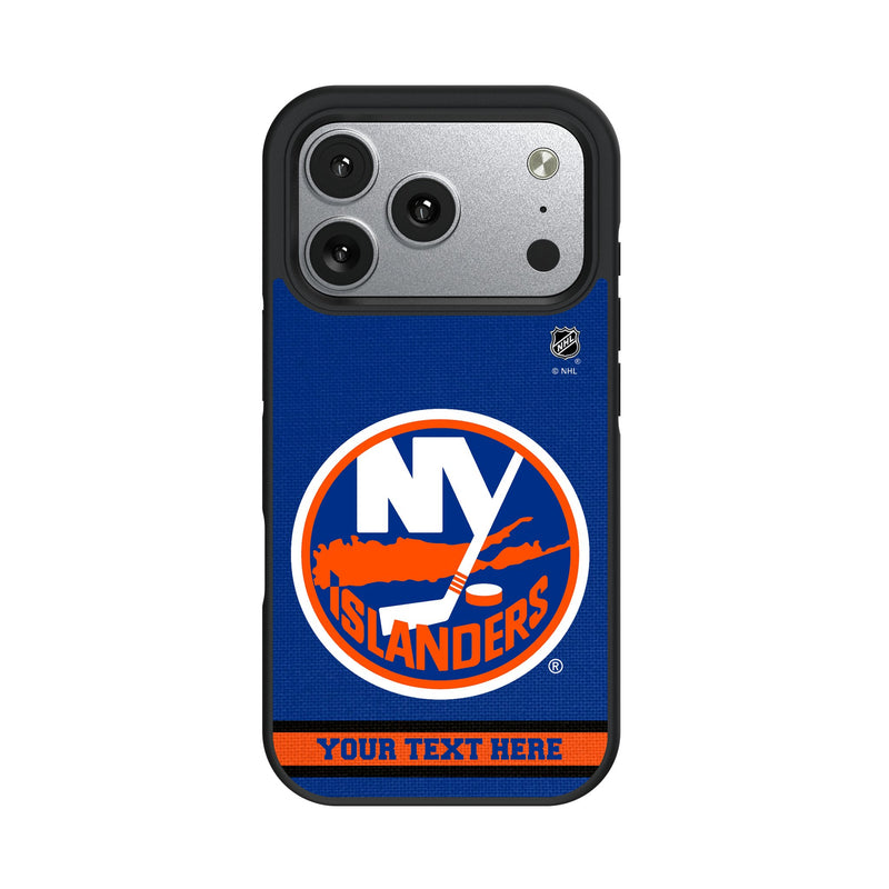 New York Islanders Personalized Stripe iPhone Bump Phone Case for Apple iPhone
