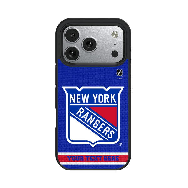 New York Rangers Personalized Stripe iPhone Bump Phone Case for Apple iPhone