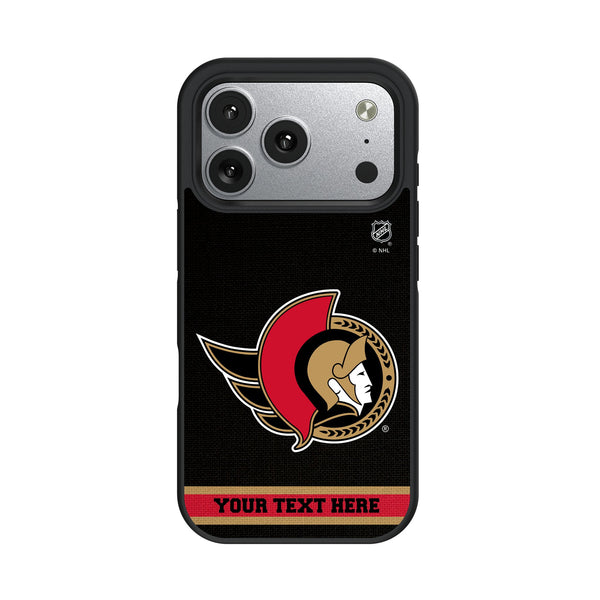 Ottawa Senators Personalized Stripe iPhone Bump Phone Case for Apple iPhone