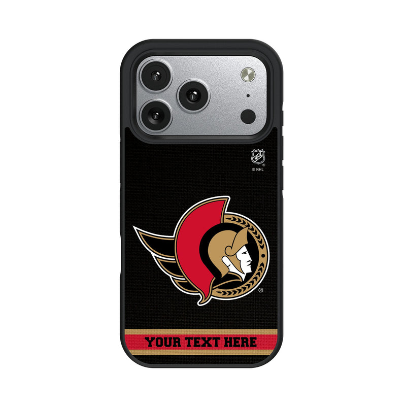 Ottawa Senators Personalized Stripe iPhone Bump Phone Case for Apple iPhone
