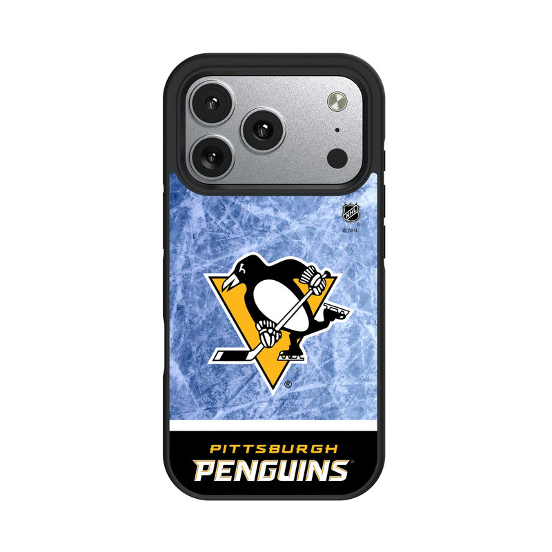 Pittsburgh Penguins Ice Wordmark iPhone Bump Phone Case for Apple iPhone
