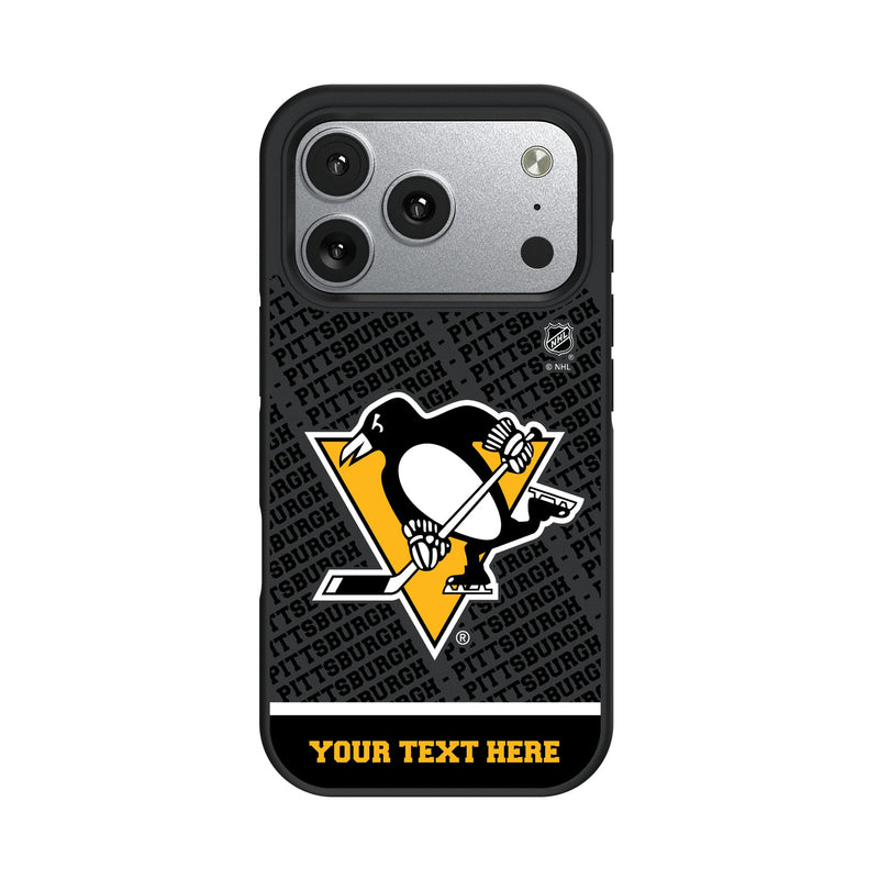 Pittsburgh Penguins Personalized EndZone Plus iPhone Bump Phone Case for Apple iPhone