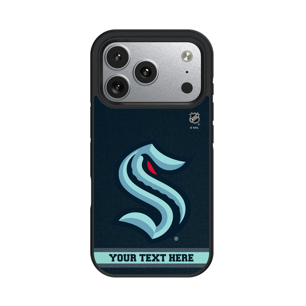 Seattle Kraken Personalized Stripe iPhone Bump Phone Case for Apple iPhone