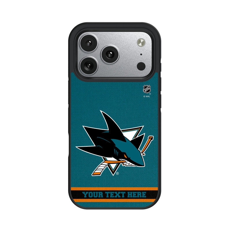 San Jose Sharks Personalized Stripe iPhone Bump Phone Case for Apple iPhone