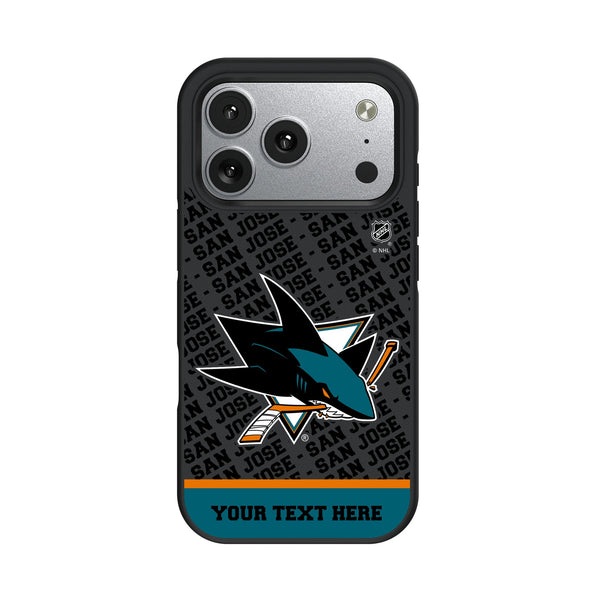 San Jose Sharks Personalized EndZone Plus iPhone Bump Phone Case for Apple iPhone