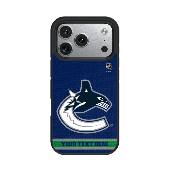 Vancouver Canucks Personalized Stripe iPhone Bump Phone Case for Apple iPhone
