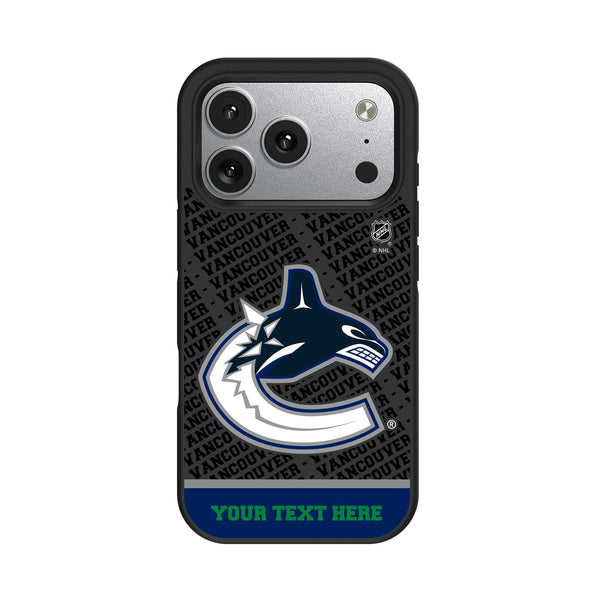 Vancouver Canucks Personalized EndZone Plus iPhone Bump Phone Case for Apple iPhone
