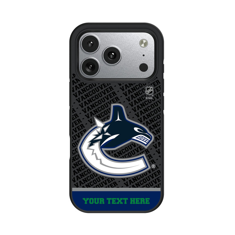 Vancouver Canucks Personalized EndZone Plus iPhone Bump Phone Case for Apple iPhone
