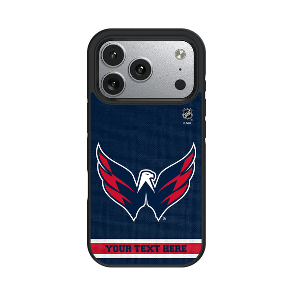 Washington Capitals Personalized Stripe iPhone Bump Phone Case for Apple iPhone