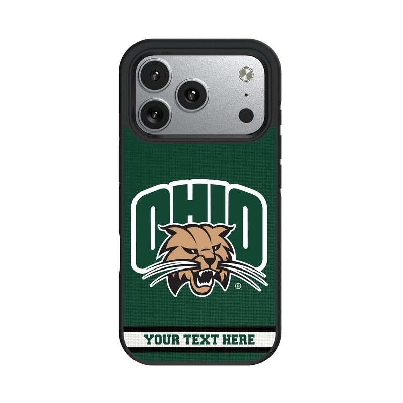 Ohio University Bobcats Personalized Stripe iPhone Bump Phone Case for Apple iPhone