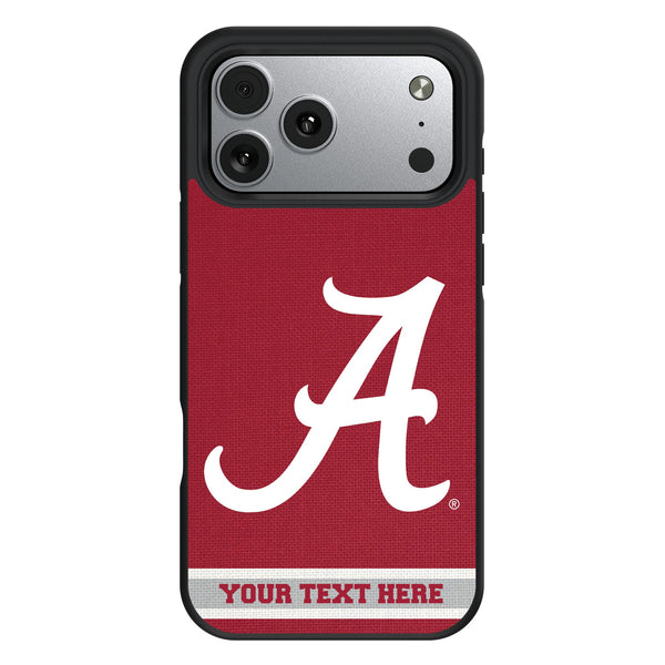 University of Alabama Crimson Tide Script A Personalized Stripe iPhone Bump Phone Case for Apple iPhone