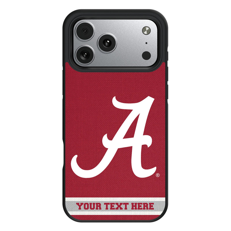 University of Alabama Crimson Tide Script A Personalized Stripe iPhone Bump Phone Case for Apple iPhone