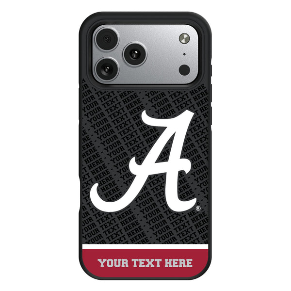 University of Alabama Crimson Tide Script A Personalized EndZone Plus iPhone Bump Phone Case for Apple iPhone