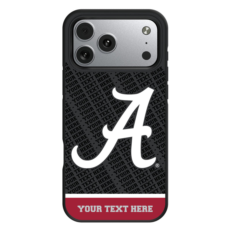 University of Alabama Crimson Tide Script A Personalized EndZone Plus iPhone Bump Phone Case for Apple iPhone