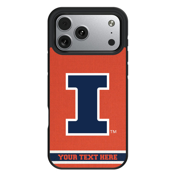 University of Illinois Fighting Illini Personalized Stripe iPhone Bump Phone Case for Apple iPhone