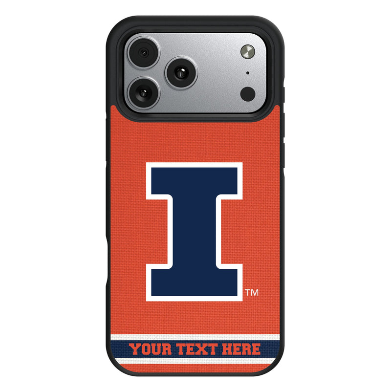 University of Illinois Fighting Illini Personalized Stripe iPhone Bump Phone Case for Apple iPhone