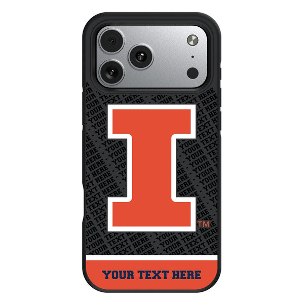 University of Illinois Fighting Illini Personalized EndZone Plus iPhone Bump Phone Case for Apple iPhone