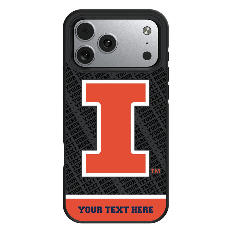 University of Illinois Fighting Illini Personalized EndZone Plus iPhone Bump Phone Case for Apple iPhone