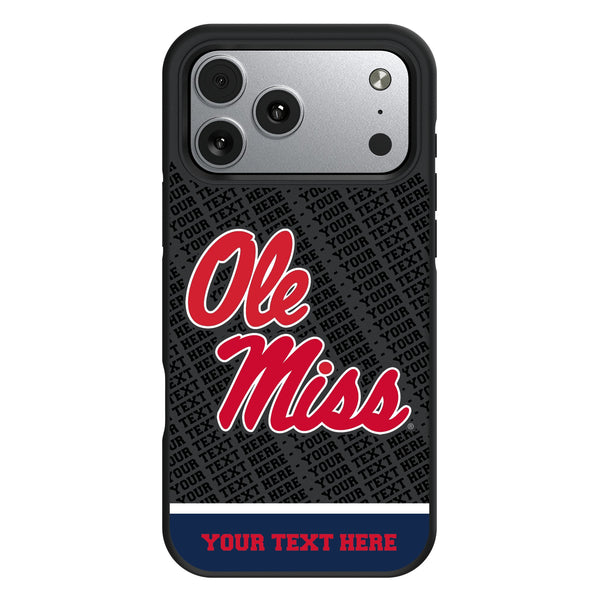University of Mississippi Rebels Personalized EndZone Plus iPhone Bump Phone Case for Apple iPhone