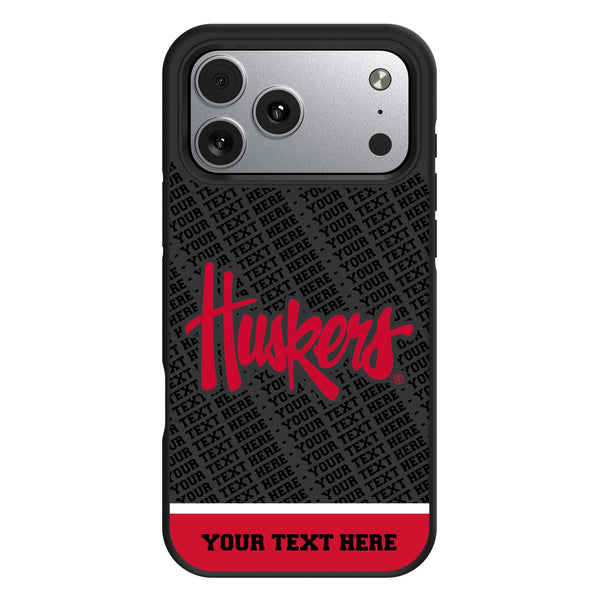 University of Nebraska Huskers Personalized EndZone Plus iPhone Bump Phone Case for Apple iPhone