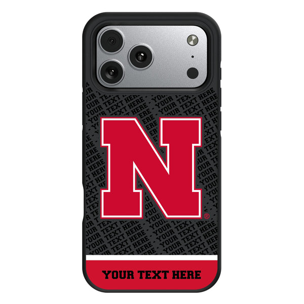 University of Nebraska Huskers Block N Personalized EndZone Plus iPhone Bump Phone Case for Apple iPhone