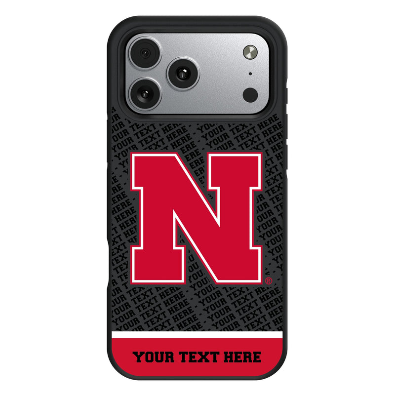 University of Nebraska Huskers Block N Personalized EndZone Plus iPhone Bump Phone Case for Apple iPhone
