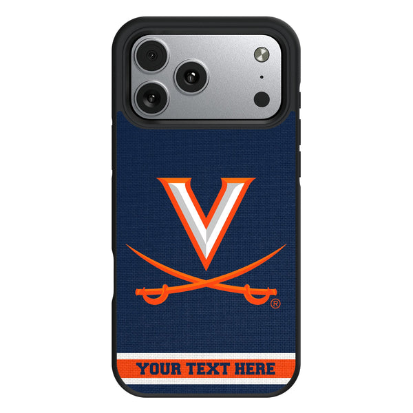 University of Virginia Cavaliers Personalized Stripe iPhone Bump Phone Case for Apple iPhone