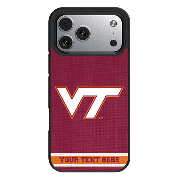 Virginia Tech Hokies Personalized Stripe iPhone Bump Phone Case for Apple iPhone