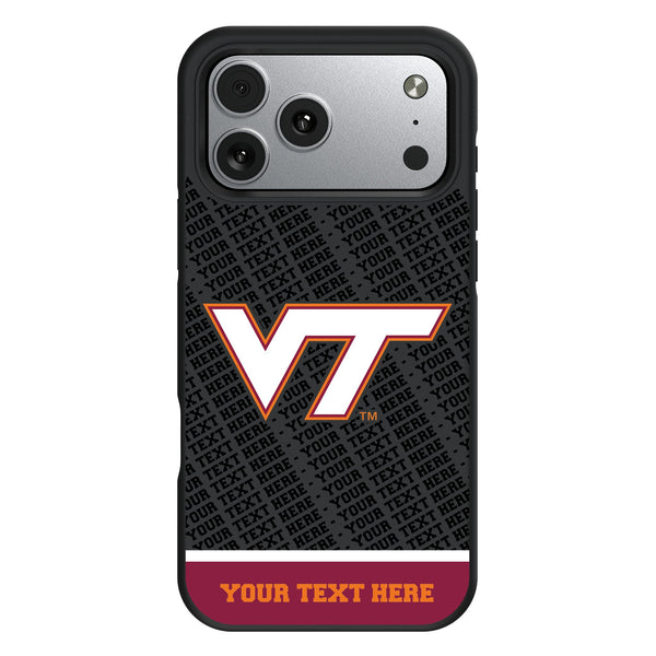 Virginia Tech Hokies Personalized EndZone Plus iPhone Bump Phone Case for Apple iPhone
