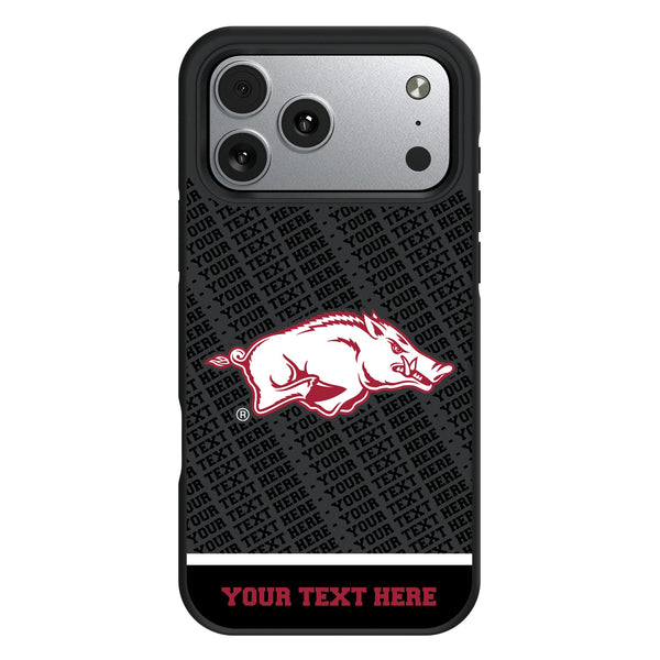 University of Arkansas Fayetteville Razorbacks Personalized EndZone Plus iPhone Bump Phone Case for Apple iPhone