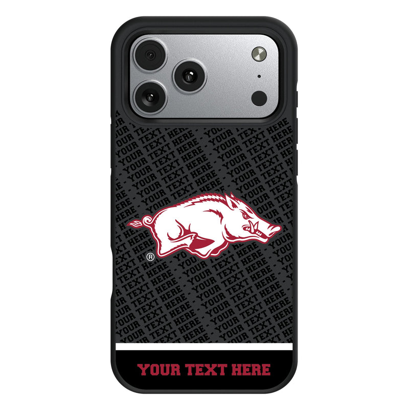 University of Arkansas Fayetteville Razorbacks Personalized EndZone Plus iPhone Bump Phone Case for Apple iPhone