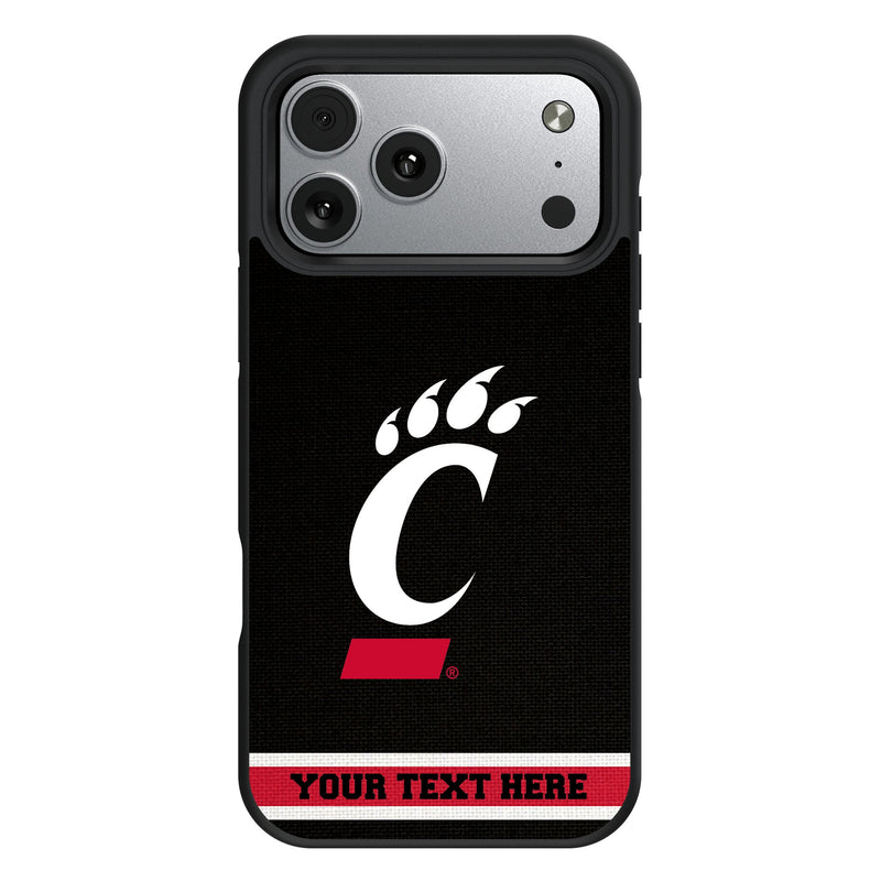 University of Cincinnati Bearcats Personalized Stripe iPhone Bump Phone Case for Apple iPhone