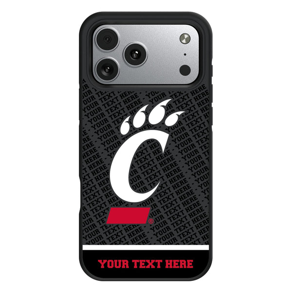 University of Cincinnati Bearcats Personalized EndZone Plus iPhone Bump Phone Case for Apple iPhone