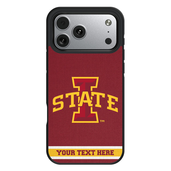 Iowa State University Cyclones Personalized Stripe iPhone Bump Phone Case for Apple iPhone