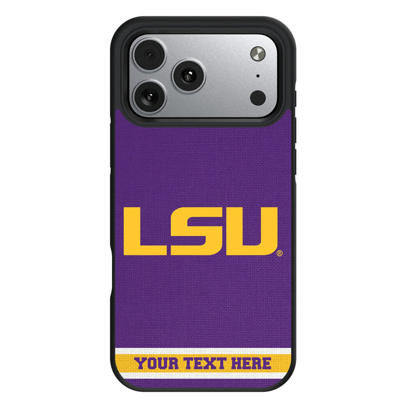 Louisiana State University Tigers Personalized Stripe iPhone Bump Phone Case for Apple iPhone
