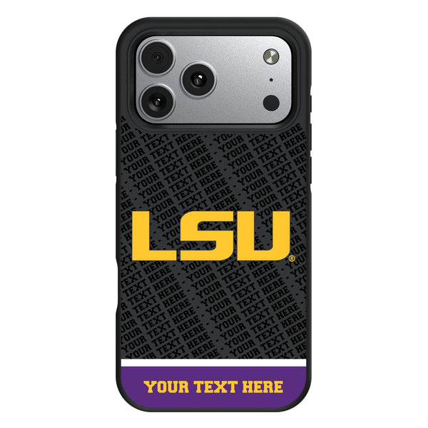 Louisiana State University Tigers Personalized EndZone Plus iPhone Bump Phone Case for Apple iPhone