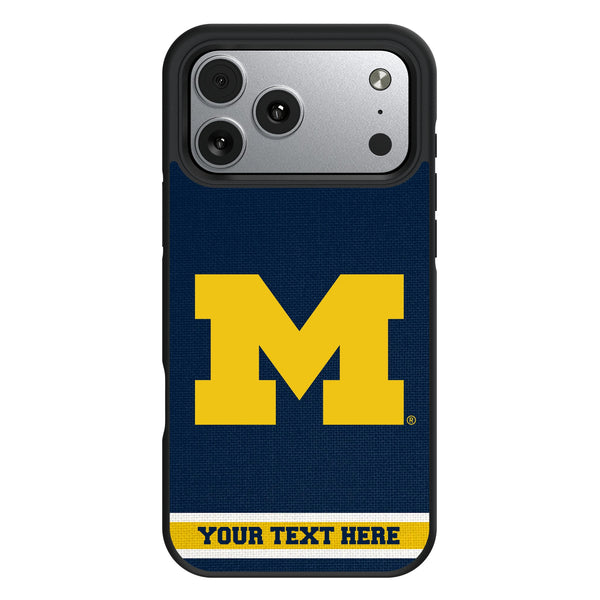 University of Michigan Wolverines Personalized Stripe iPhone Bump Phone Case for Apple iPhone