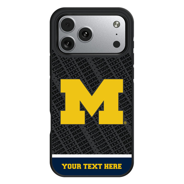 University of Michigan Wolverines Personalized EndZone Plus iPhone Bump Phone Case for Apple iPhone