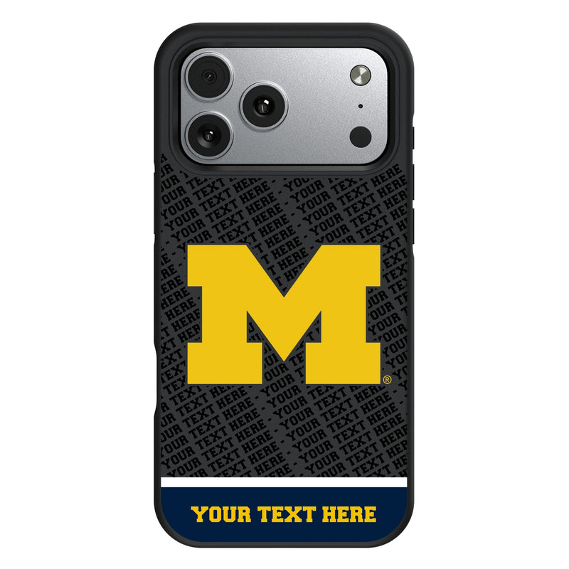 University of Michigan Wolverines Personalized EndZone Plus iPhone Bump Phone Case for Apple iPhone