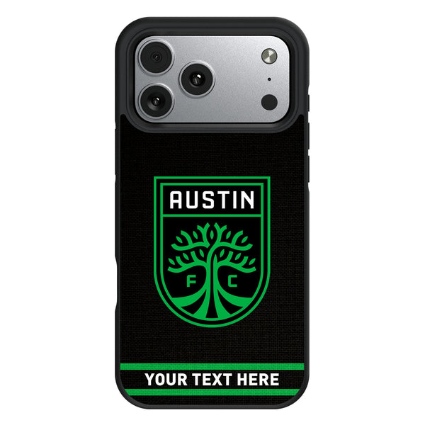 Austin FC Personalized Stripe iPhone Bump Phone Case for Apple iPhone