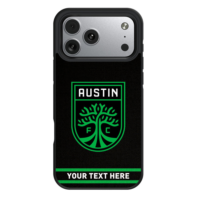 Austin FC Personalized Stripe iPhone Bump Phone Case for Apple iPhone