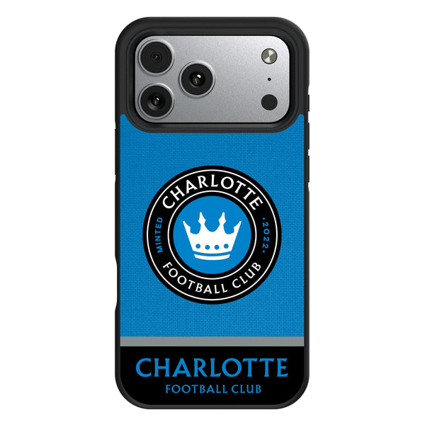 Charlotte FC Endzone Solid iPhone Bump Phone Case for Apple iPhone