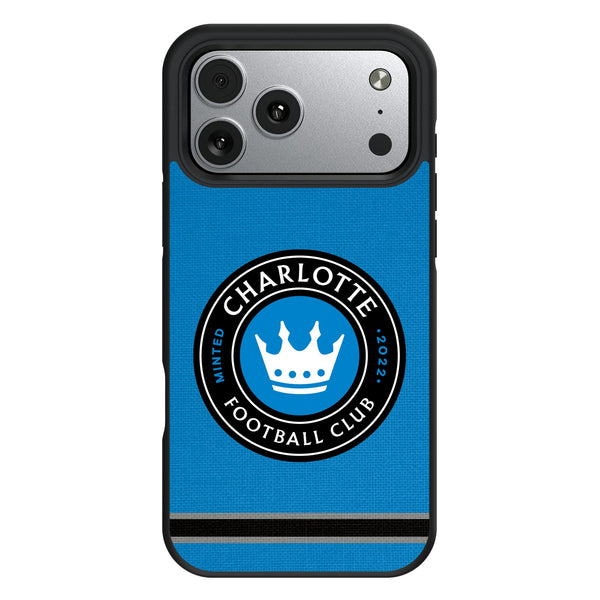 Charlotte FC Stripe iPhone Bump Phone Case for Apple iPhone