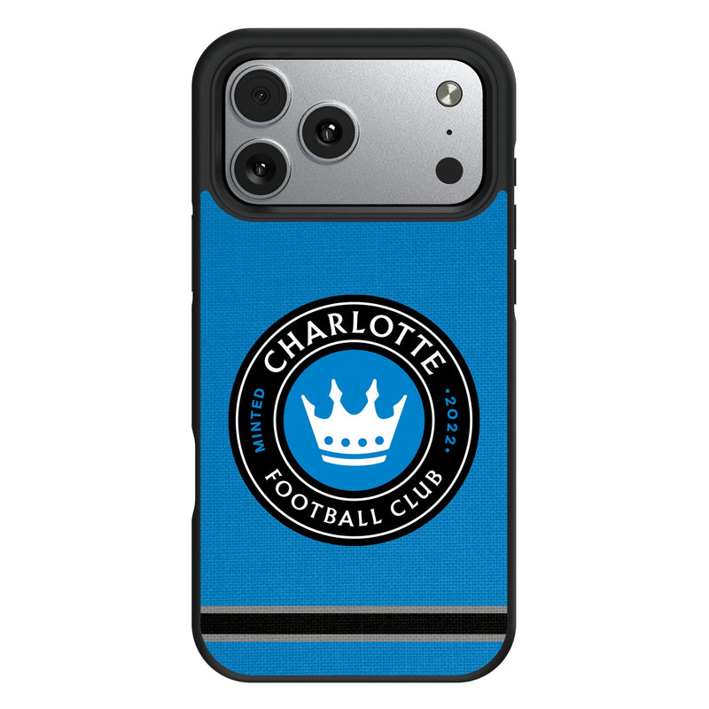 Charlotte FC Stripe iPhone Bump Phone Case for Apple iPhone