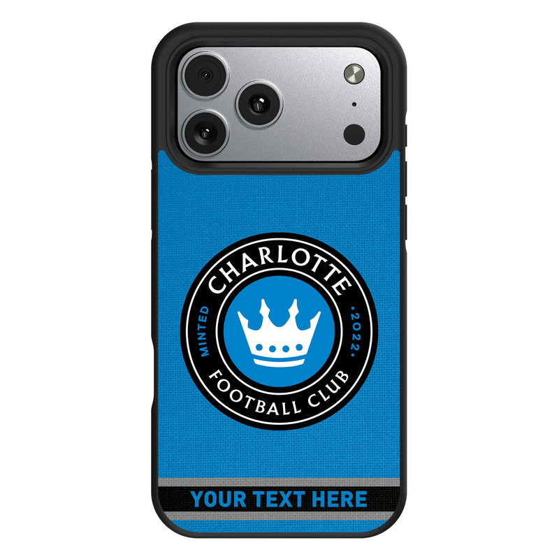Charlotte FC Personalized Stripe iPhone Bump Phone Case for Apple iPhone
