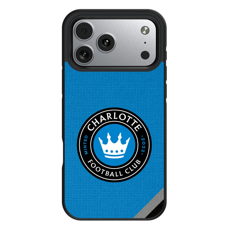 Charlotte FC Diagonal Stripe iPhone Bump Phone Case for Apple iPhone