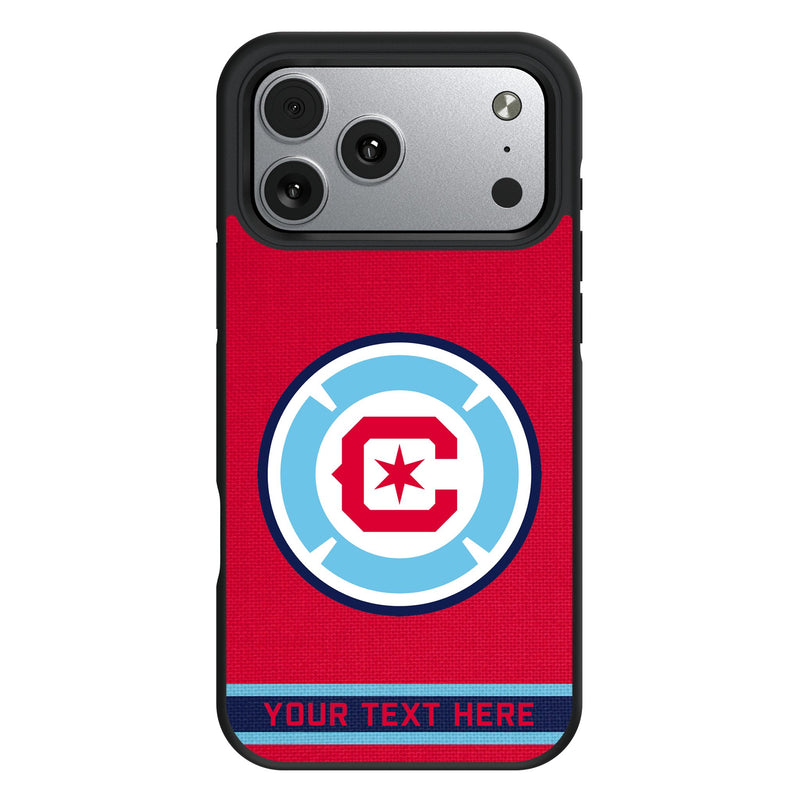 Chicago Fire Personalized Stripe iPhone Bump Phone Case for Apple iPhone