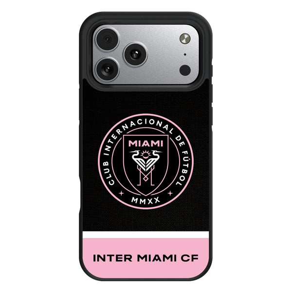 Inter Miami CF Endzone Solid iPhone Bump Phone Case for Apple iPhone