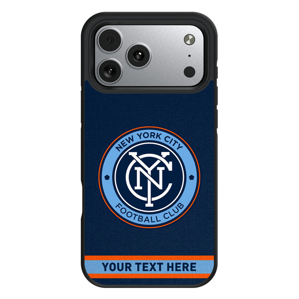 New York City FC Personalized Stripe iPhone Bump Phone Case for Apple iPhone